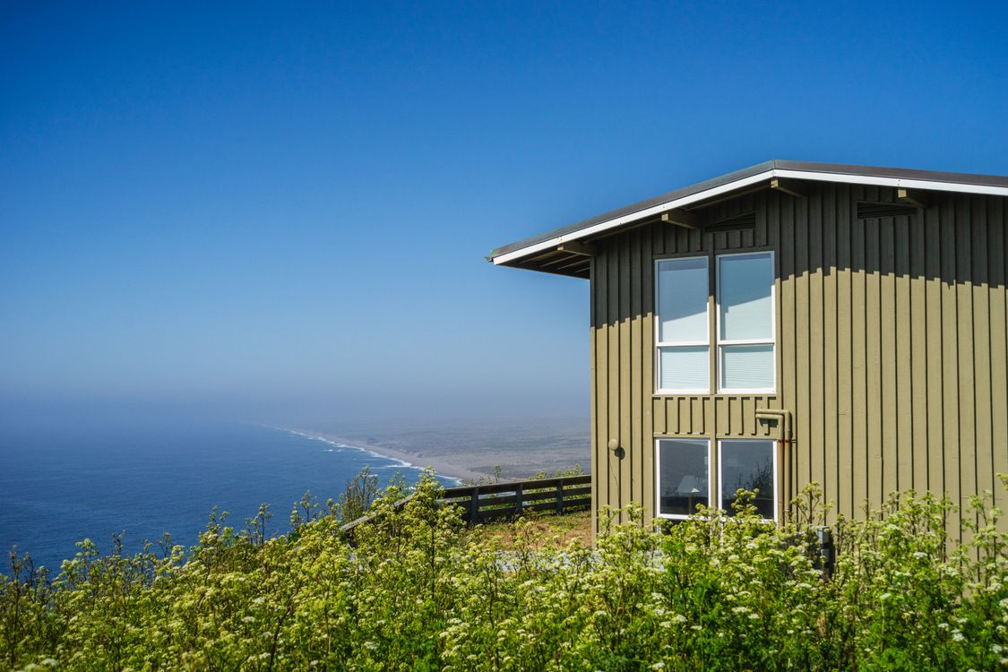 Finished modern coastal home overlooking the water